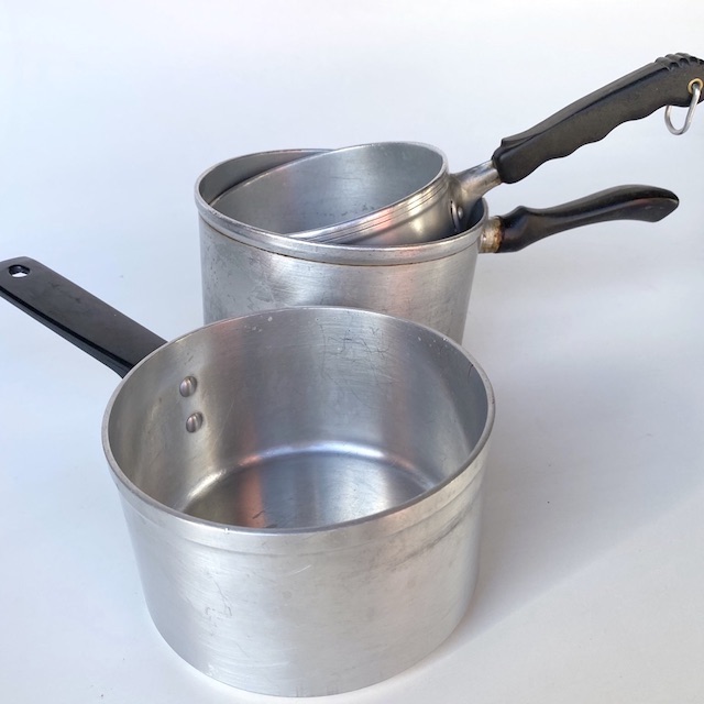 POTS n PANS, Aluminium w Black Handle (Heavy Chef Style)